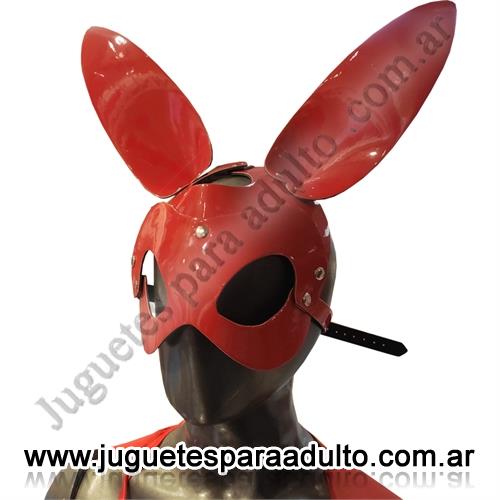 Cueros eróticos, , Mascara en cuerina roja de conejo