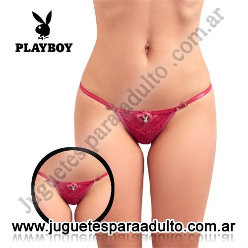 Lencería femenina, , Tanga premium Playboy rosa