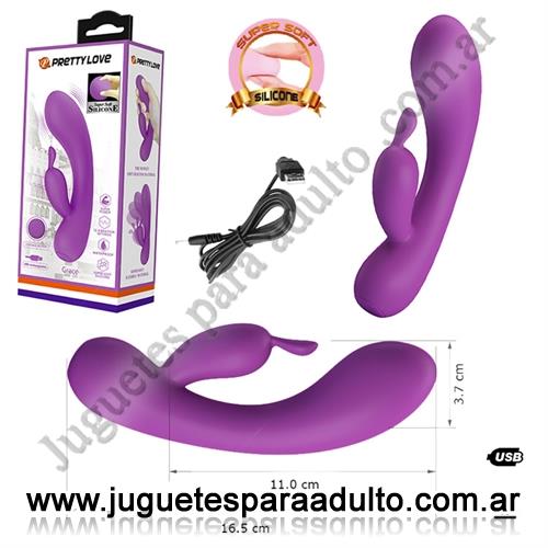 Productos eróticos, ,  Vibrador con carga usb para estimulacion de punto g y clitoris