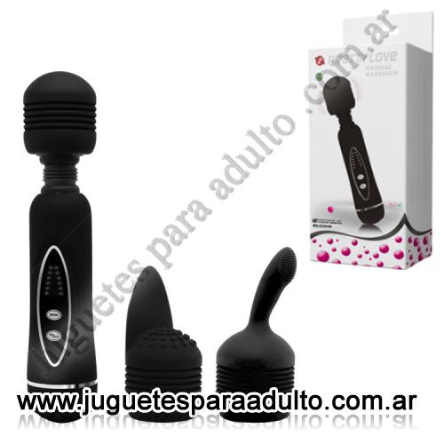 Estimuladores, , Masajeador estimulador tipo microfono con accesorios