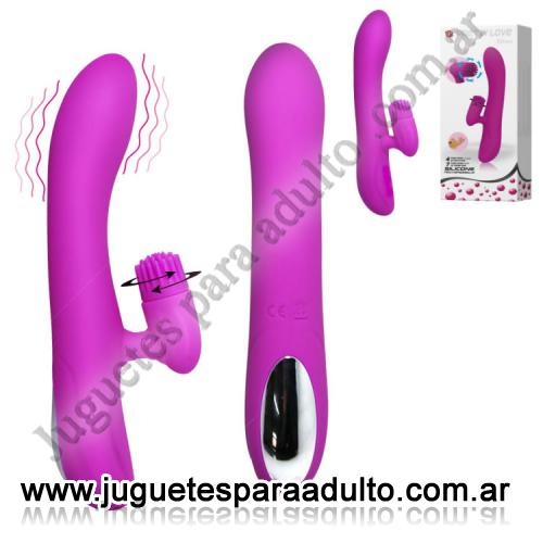 Estimuladores, , Vibrador 7 funciones con estimulador rotativo de clitoris y USB