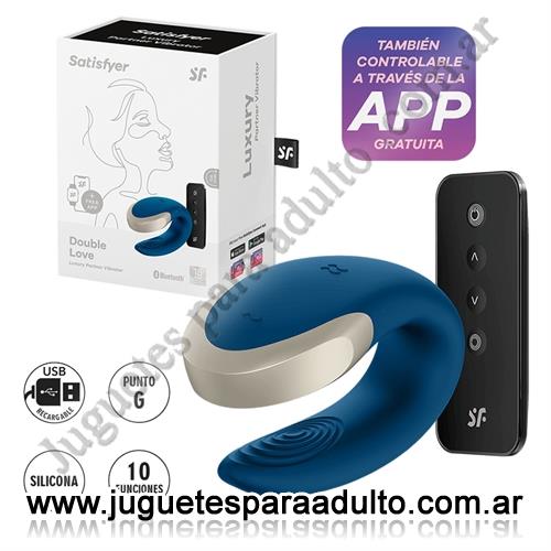 Estimuladores, , Double Love vibrador para parejas con control remoto y carga USB