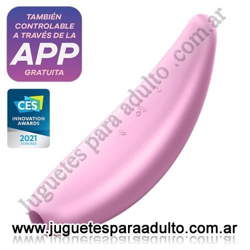 Productos eróticos, , Curvy 3+ pink Succionador de clitoris con control Bluetooth