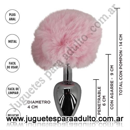 Anales, , Pluga tamaño Small con cola de conejo rosa