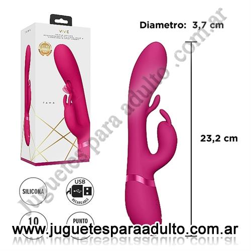 Productos eróticos, , Vibrador estimulador de punto G con estimulador de clitoris y carga USB
