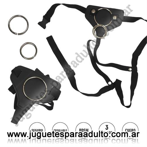 CUEROS ERóTICOS, Accesorios de cuero, Arnes regulable de tres aros Cueros eróticos, Accesorios de cuero, Arnes regulable de tres aros