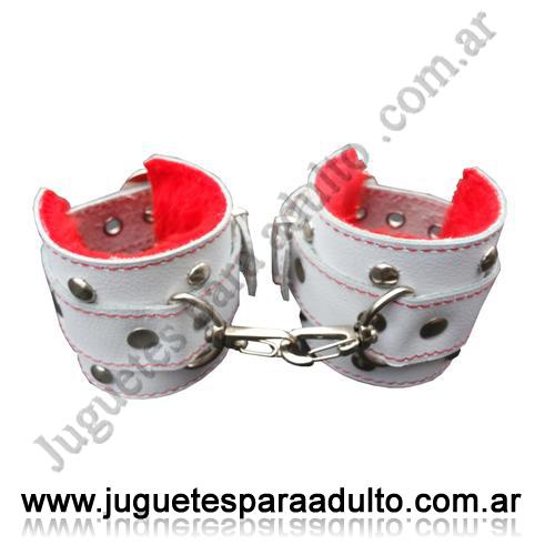 CUEROS ERóTICOS, Esposas de cuero, Esp. Prem. Con mosqueton y peluche rojo Cueros eróticos, Esposas de cuero, Esp. Prem. Con mosqueton y peluche rojo