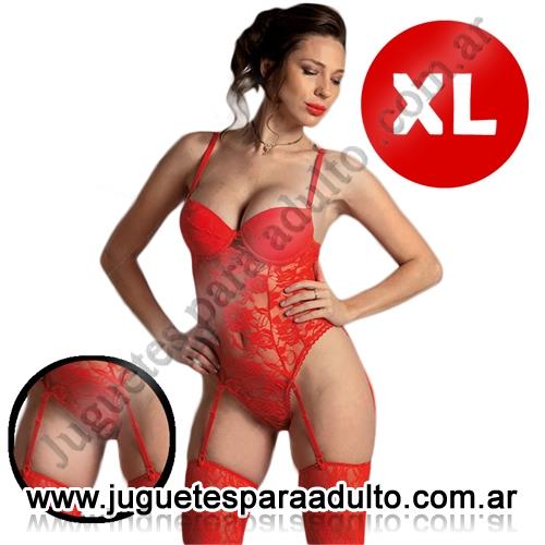 LENCERíA FEMENINA, Lenceria xl, Body con copa semitransparente rojo Lencería femenina, Lenceria xl, Body con copa semitransparente rojo