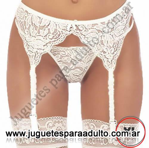 LENCERíA FEMENINA, Lenceria xl, Portaligas Xl En Encaje Blanco Lencería femenina, Lenceria xl, Portaligas Xl En Encaje Blanco