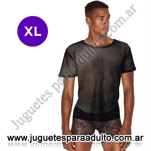 Lencería masculina, Bodys y Remeras, Remera de Red en Talla XL para Impacto Visual