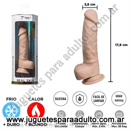 CONSOLADORES, Consoladores sopapa jelly, Real Skin Model 1 - Dildo con funcion Termoreactiva de Silicona Líquida de 18 cm Consoladores, Consoladores sopapa jelly, Real Skin Model 1 - Dildo con funcion Termoreactiva de Silicona Líquida de 18 cm