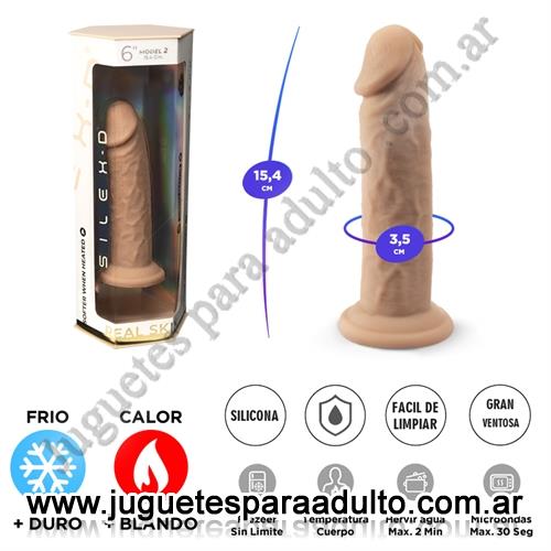 Consoladores, Consoladores sopapa piel, Real Skin Model 2 - Dildo Termorreactivo de Silicona Líquida de 15 cm