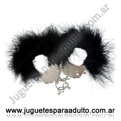 ACCESORIOS, Esposas, Esposas de peluche color negro Accesorios, Esposas, Esposas de peluche color negro