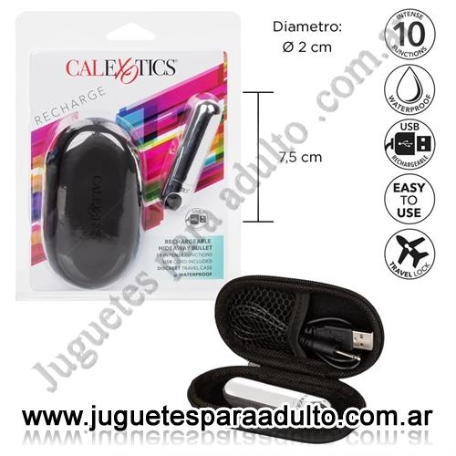 Vibradores, Vibradores Usb recargables, Bala vibradora recargable USB con estuche para viaje