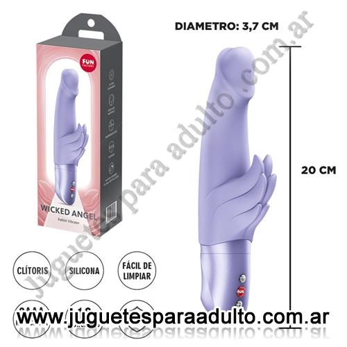 Marcas Importadas, Fun Factory, Wicked Angel vibrador doblo funcion clitorial y punto G