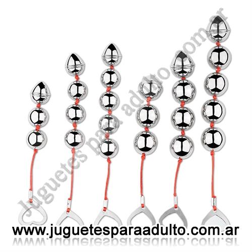 ANALES, Joyas Anales, Dilatador anal con 3 bolas de metal Anales, Joyas Anales, Dilatador anal con 3 bolas de metal
