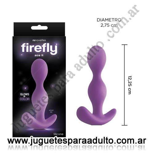 MARCAS IMPORTADAS, NS Novelties, Dilatador anal fluorescente firefly de suave textura Marcas Importadas, NS Novelties, Dilatador anal fluorescente firefly de suave textura