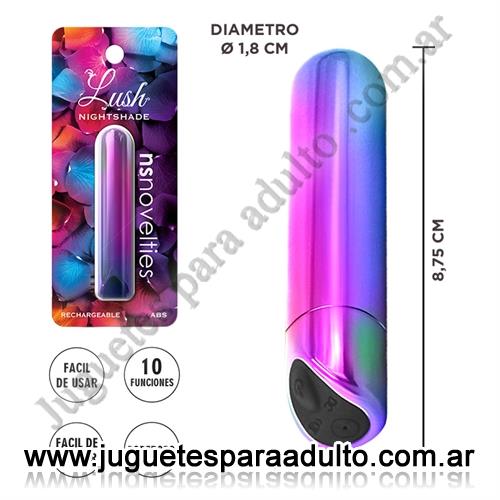 MARCAS IMPORTADAS, NS Novelties, Bala vibradora tornazolada con carga USB Marcas Importadas, NS Novelties, Bala vibradora tornazolada con carga USB