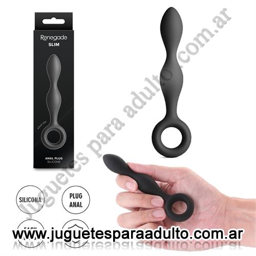 MARCAS IMPORTADAS, NS Novelties, Slim dilatador anal de silicona con anillo extractor Marcas Importadas, NS Novelties, Slim dilatador anal de silicona con anillo extractor
