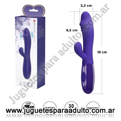 MARCAS IMPORTADAS, Pretty Love, Vibrador con estimulador de clitoris, con 30 funciones y carga USB Marcas Importadas, Pretty Love, Vibrador con estimulador de clitoris, con 30 funciones y carga USB
