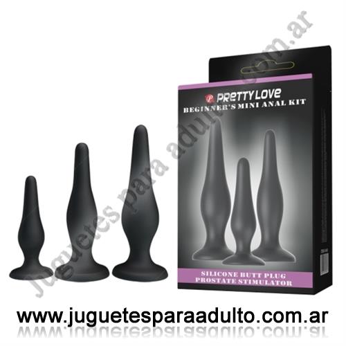 MARCAS IMPORTADAS, Pretty Love, Kit de plugs anales de distinta medida Marcas Importadas, Pretty Love, Kit de plugs anales de distinta medida