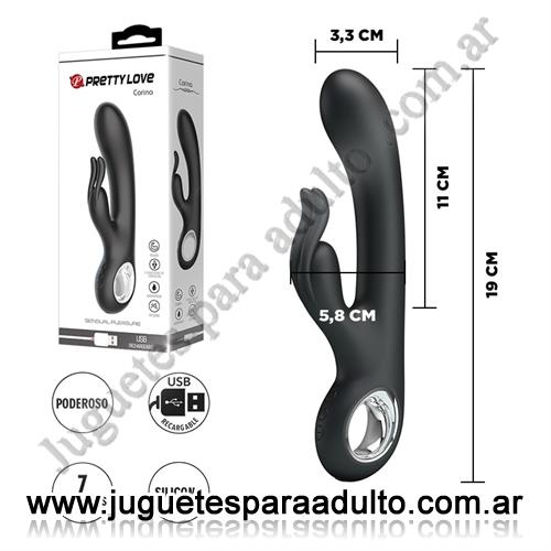 MARCAS IMPORTADAS, Pretty Love, Vibrador para estimulacion de punto G y clitoris con carga USB y funcion de memoria Marcas Importadas, Pretty Love, Vibrador para estimulacion de punto G y clitoris con carga USB y funcion de memoria