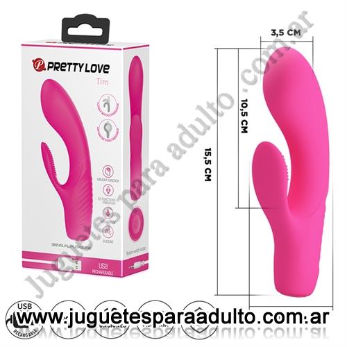 MARCAS IMPORTADAS, Pretty Love, Estimulador de punto G y clitoris con carga USB Marcas Importadas, Pretty Love, Estimulador de punto G y clitoris con carga USB