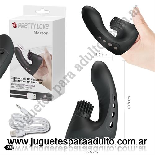 MARCAS IMPORTADAS, Pretty Love, Funda de dedo con vibracion, rotacion y carga USB Marcas Importadas, Pretty Love, Funda de dedo con vibracion, rotacion y carga USB