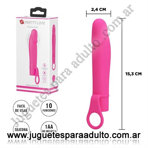 MARCAS IMPORTADAS, Pretty Love, Vibrador con 10 velocidades y anillo para sujetar Marcas Importadas, Pretty Love, Vibrador con 10 velocidades y anillo para sujetar