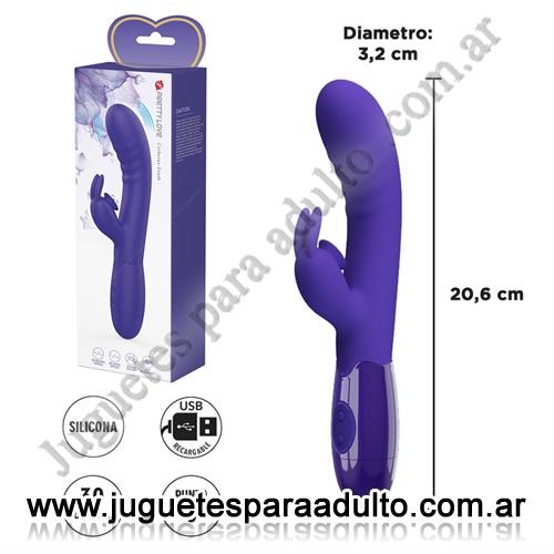 MARCAS IMPORTADAS, Pretty Love, Vibrador con estimulador de clitoris, con 30 funciones y carga USB Marcas Importadas, Pretty Love, Vibrador con estimulador de clitoris, con 30 funciones y carga USB