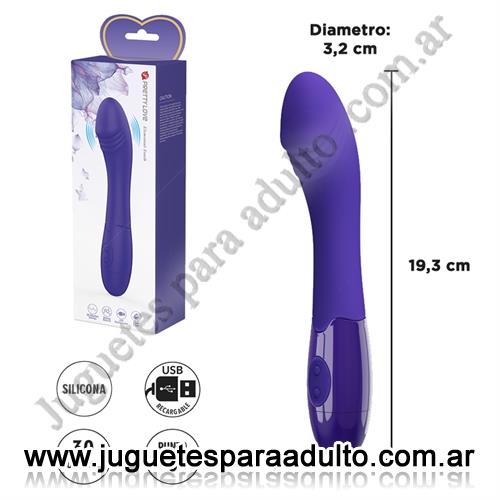 MARCAS IMPORTADAS, Pretty Love, Estimulador de punto G con carga USB y 30 modos de vibracion Marcas Importadas, Pretty Love, Estimulador de punto G con carga USB y 30 modos de vibracion