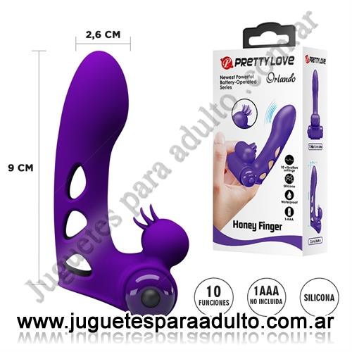 MARCAS IMPORTADAS, Pretty Love, Vibrador para dedo con estimulador de clitoris Marcas Importadas, Pretty Love, Vibrador para dedo con estimulador de clitoris