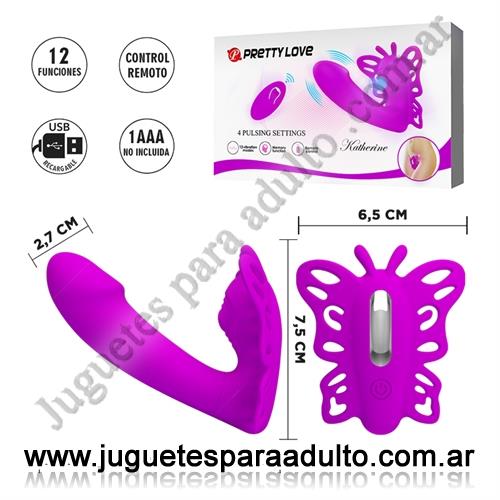 MARCAS IMPORTADAS, Pretty Love, Vibrador de punto G con vibrador de clitoris, control remoto y carga USB Marcas Importadas, Pretty Love, Vibrador de punto G con vibrador de clitoris, control remoto y carga USB
