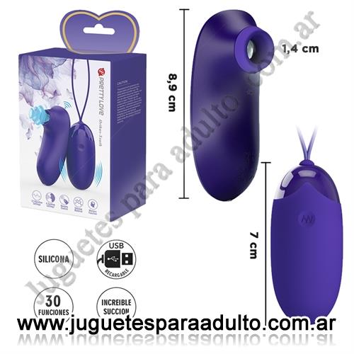 MARCAS IMPORTADAS, Pretty Love, Kit bala vibradora mas succionador con carga USB Marcas Importadas, Pretty Love, Kit bala vibradora mas succionador con carga USB