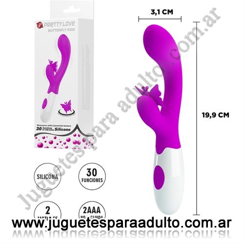 MARCAS IMPORTADAS, Pretty Love, Vibrador con estimulador de clitoris con varias velocidades Marcas Importadas, Pretty Love, Vibrador con estimulador de clitoris con varias velocidades