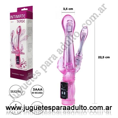 MARCAS IMPORTADAS, Pretty Love, Vibrador flexible con estimulador de clitoris y 6 funciones de vibracion Marcas Importadas, Pretty Love, Vibrador flexible con estimulador de clitoris y 6 funciones de vibracion