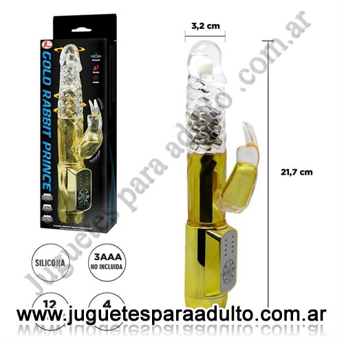MARCAS IMPORTADAS, Pretty Love, Vibrador rotativo dorado con control de rotacion y velocidades Marcas Importadas, Pretty Love, Vibrador rotativo dorado con control de rotacion y velocidades