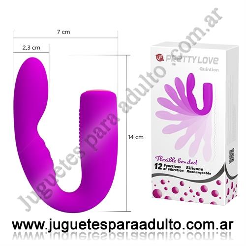 MARCAS IMPORTADAS, Pretty Love, Vibrador estimulador de punto G y masajeador de clitoris Marcas Importadas, Pretty Love, Vibrador estimulador de punto G y masajeador de clitoris