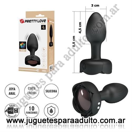 ANALES, Joyas Anales, Plug Anal con Luces LED y Vibraciones Potentes Anales, Joyas Anales, Plug Anal con Luces LED y Vibraciones Potentes