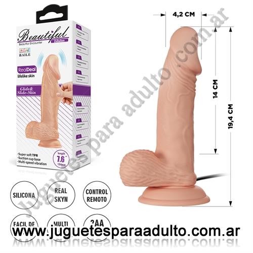 MARCAS IMPORTADAS, Pretty Love, Dildo con vibracion y sopapa de textura pellizcable Marcas Importadas, Pretty Love, Dildo con vibracion y sopapa de textura pellizcable