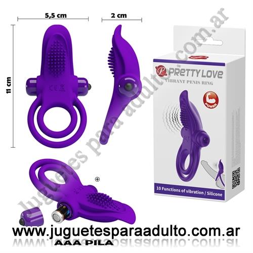 MARCAS IMPORTADAS, Pretty Love, Anillo con estimulador de clitoris vibrador Marcas Importadas, Pretty Love, Anillo con estimulador de clitoris vibrador