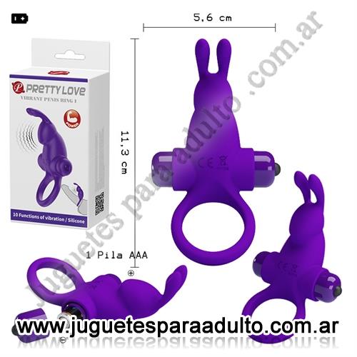 MARCAS IMPORTADAS, Pretty Love, Anillo con potente vibrador conejo con 10 velocidades Marcas Importadas, Pretty Love, Anillo con potente vibrador conejo con 10 velocidades