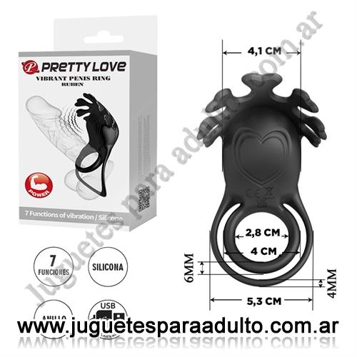 MARCAS IMPORTADAS, Pretty Love, Anillo con estimulador de clitoris vibrador Marcas Importadas, Pretty Love, Anillo con estimulador de clitoris vibrador