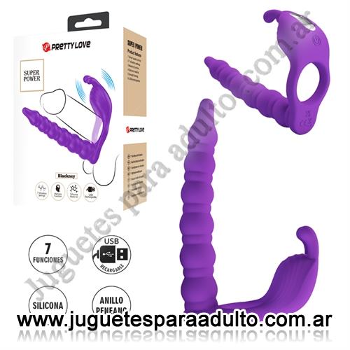 MARCAS IMPORTADAS, Pretty Love, Anillo doble penetracion con vibracion y carga USB Marcas Importadas, Pretty Love, Anillo doble penetracion con vibracion y carga USB
