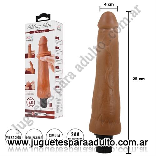 Marcas Importadas, Pretty Love, Vibrador color piel deslizante realista, vibraciones de varias velocidades y material TPR