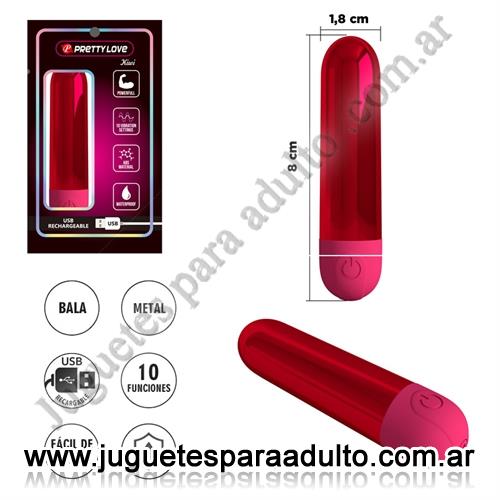 MARCAS IMPORTADAS, Pretty Love, Pequeña bala Metálico con 10 Potentes Modos de Vibración Marcas Importadas, Pretty Love, Pequeña bala Metálico con 10 Potentes Modos de Vibración