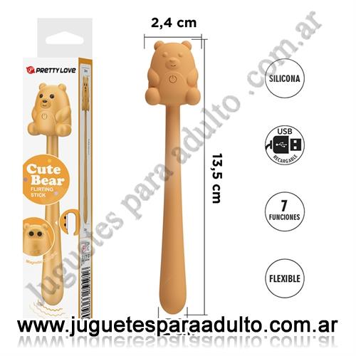 MARCAS IMPORTADAS, Pretty Love, Varita Flirteo Oso Lindo - 7 Modos, Recargable y Suave Marcas Importadas, Pretty Love, Varita Flirteo Oso Lindo - 7 Modos, Recargable y Suave