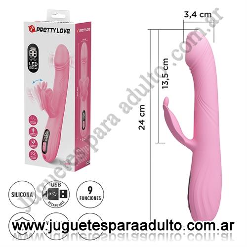 MARCAS IMPORTADAS, Pretty Love, Estimulador automático: 4 modos de presión, 9 vibraciones y pantalla LED recargable Marcas Importadas, Pretty Love, Estimulador automático: 4 modos de presión, 9 vibraciones y pantalla LED recargable