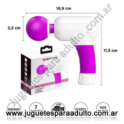 MARCAS IMPORTADAS, Pretty Love, PODEROSO vibrador masajeador con carga USB Marcas Importadas, Pretty Love, PODEROSO vibrador masajeador con carga USB