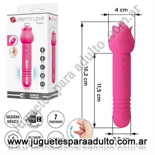 MARCAS IMPORTADAS, Pretty Love, Rose Wand: masajeador doble con funciones de vibración, succión y carga magnética Marcas Importadas, Pretty Love, Rose Wand: masajeador doble con funciones de vibración, succión y carga magnética